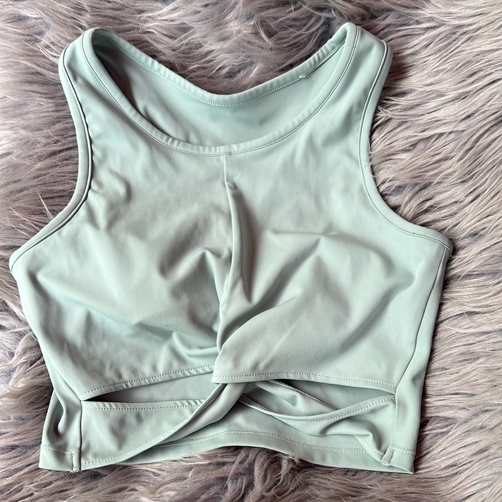 Mint Green Women's Twist Front Top size M